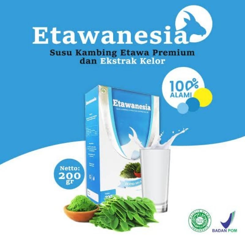 

ETAWANESIA ETAWA BIRU Susu Kambing + Ekstrak Moringa Folium Daun Kelor + Krimer Bubuk 200gr SESAK NAFAS ASMA NYERI SENDI