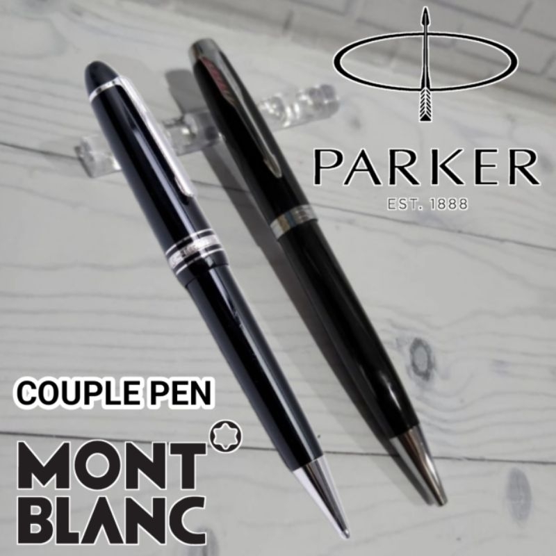 

Ballpoint Mewah Couple 2 Pulpen MonBleng Meisterstuk & Parker BP Luxury Gratis Grafir Nama Dan Box Exlusive