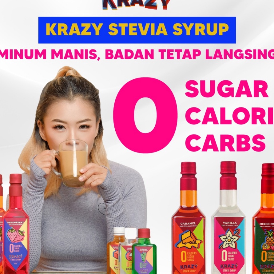 

MURMER Krazy Stevia Sirup Diet Zero Calorie Keto Syrup 2 ml 75 ml