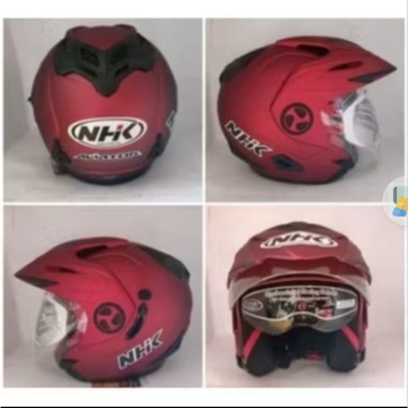 HELM NHK AVIATOR DOUBLE VISOR FULL WARNA
