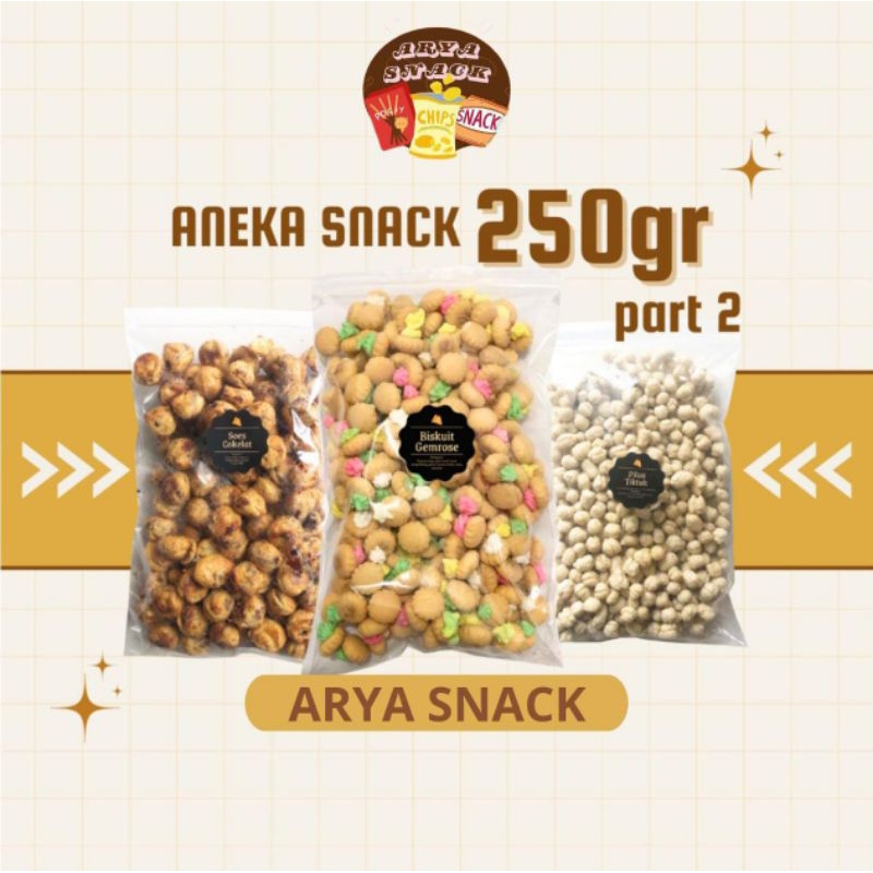 

[ARYA SNACK] Aneka Snack Grosir 250 Gram/grosiran Kiloan Cemilan Murah Enak Asin Pedas