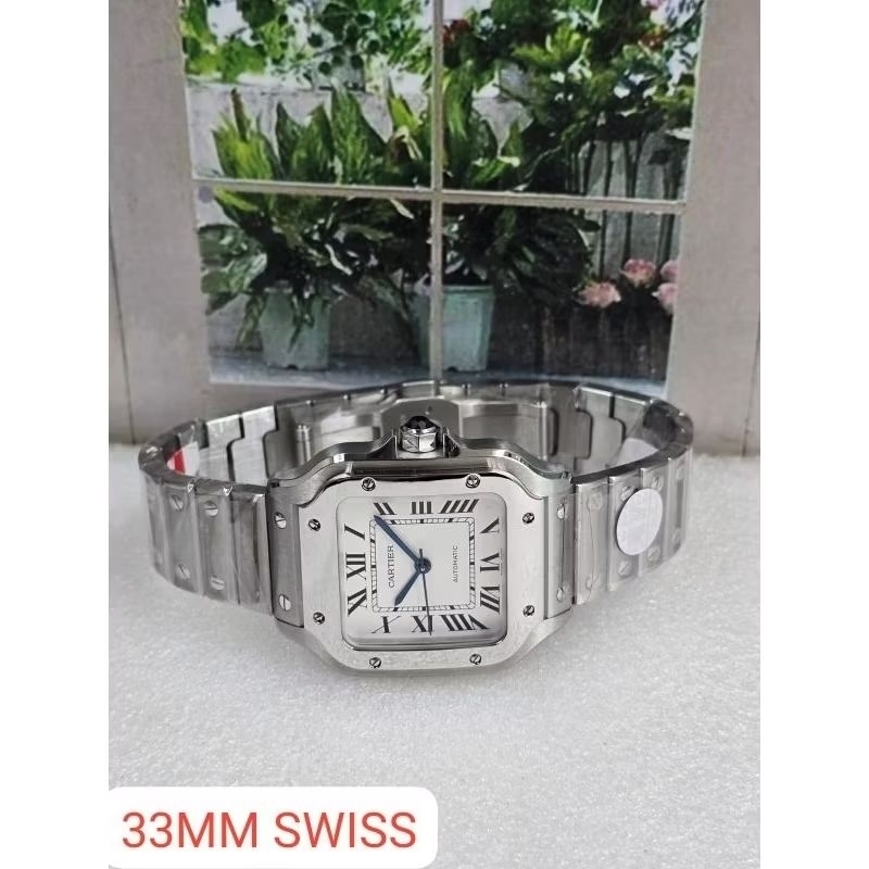 JAM TANGAN CEWEK CARTIER SANTOS AUTPMATIC SWISS 3.3MM