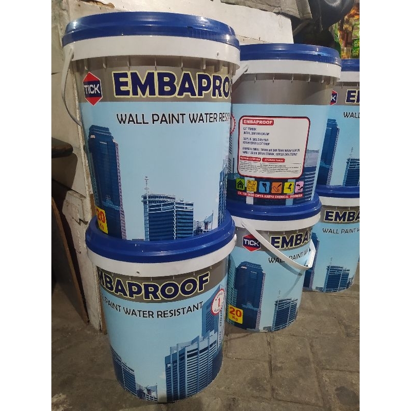 CAT TEMBOK 20kg EMBAPROOF WALL PAINT WATER RESISTENT WHITE