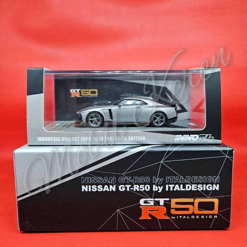 Diecast Inno 64 2024 Indonesia Diecast Expo IDE 11 Exclusive edition Nissan GT-R50 by Italdesign sil