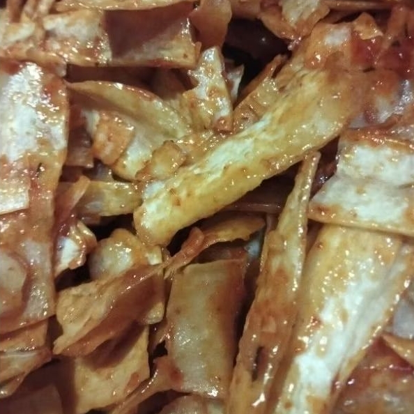 

Kripik Balado Alvino 100gr Pedas Manis Gurih