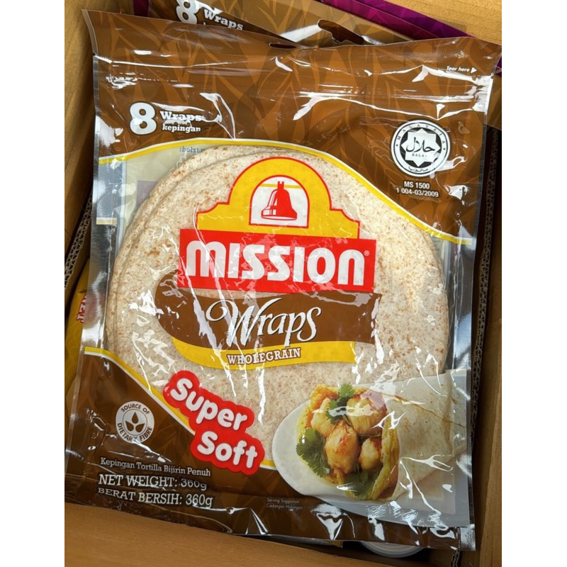

Mission Wraps WholeGrain Super Soft - 8 wraps