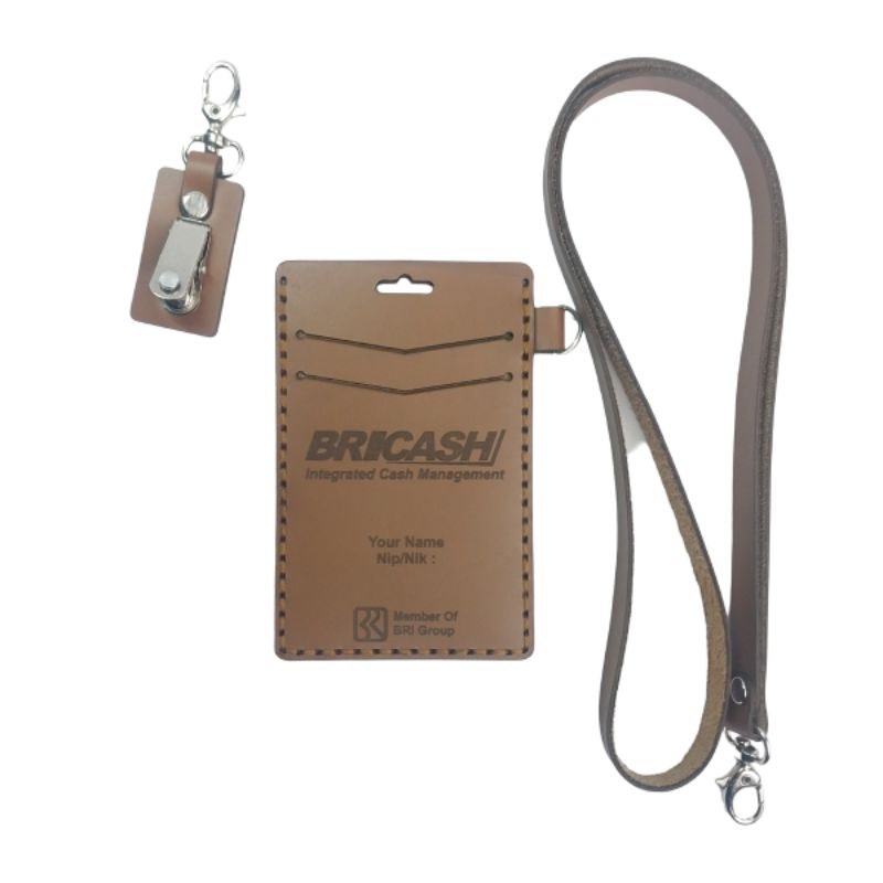 

Kips_productions tempat IDcard costum kulit asli holder nametag id pegawai