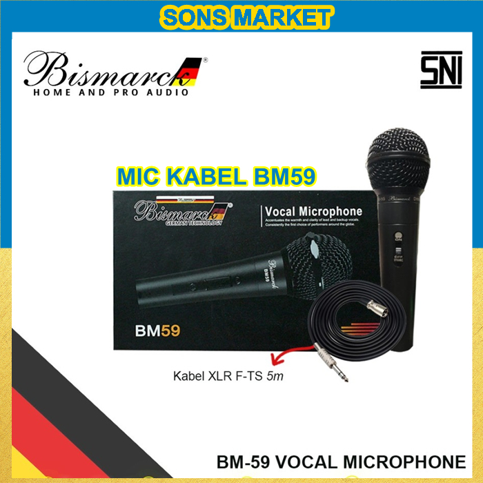 MICROPHONE KABEL Bismarck BM59 Vocal microphone BM 59 MIC KABEL
