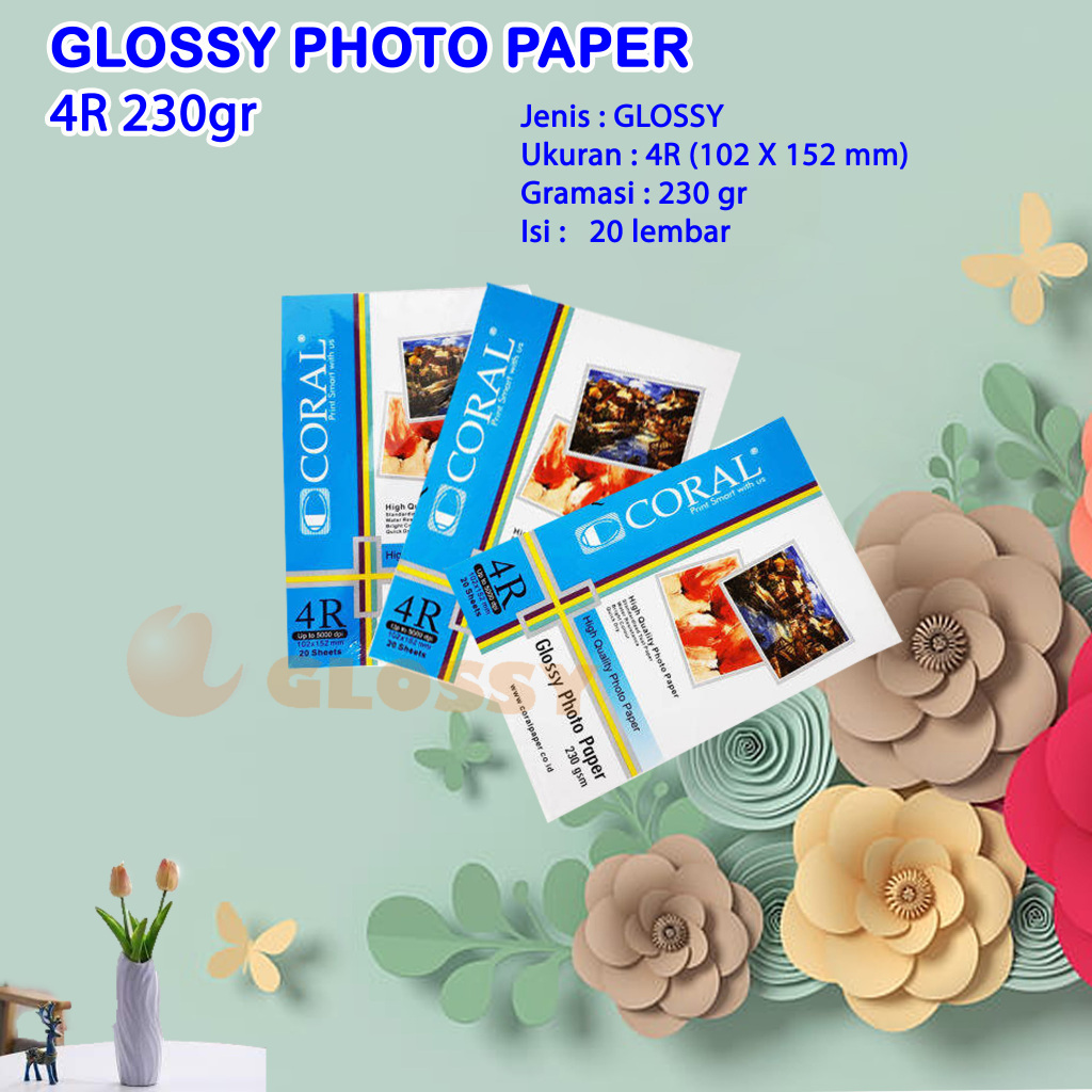 

CORAL Glossy Photo paper 4R 230 gr