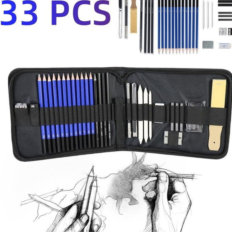 

Promo Terbatas Sketch Pensil Pisau Penghapus dan Pensil 33PCSet Sketch Pencil Pisau Penghapus dan Pensil Gambar untuk Keperluan Sekolah Pencil Drawing Set