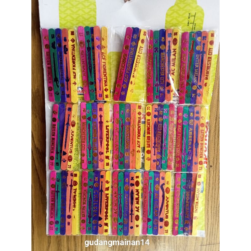 Mainan Stik Gebrak/Stik Ice Cream Lembar 75Pc