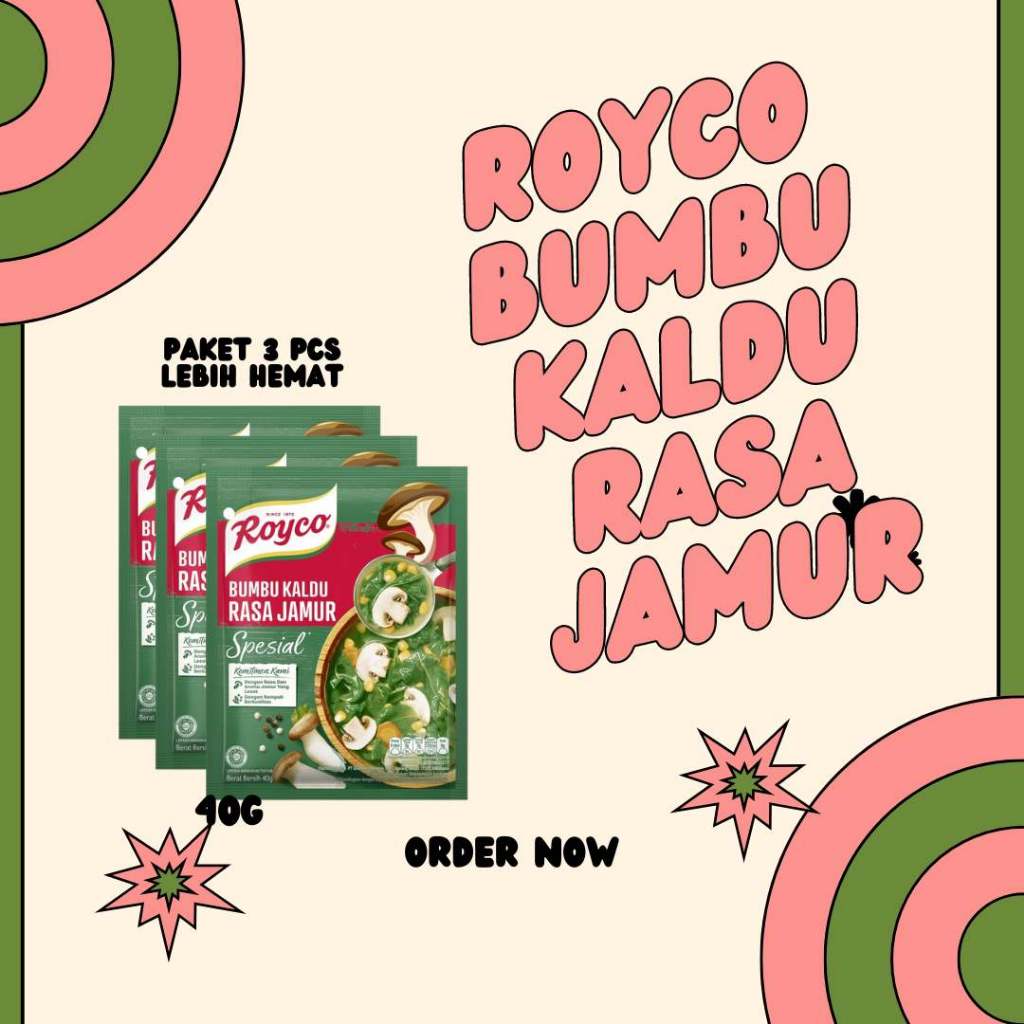 

Royco Bumbu Kaldu Jamur Spesial 40 g x3