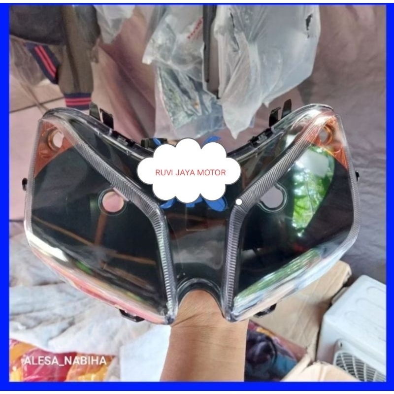 Reflektor lampu depan castem hitam oren honda vario lama vario karbu vario 110 cw fuul set