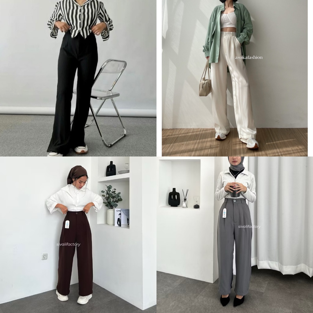 ((NEW)) ASOKA LOOSE PANTS 998 | ASOKA JOY PANTS | celana wanita highwaist