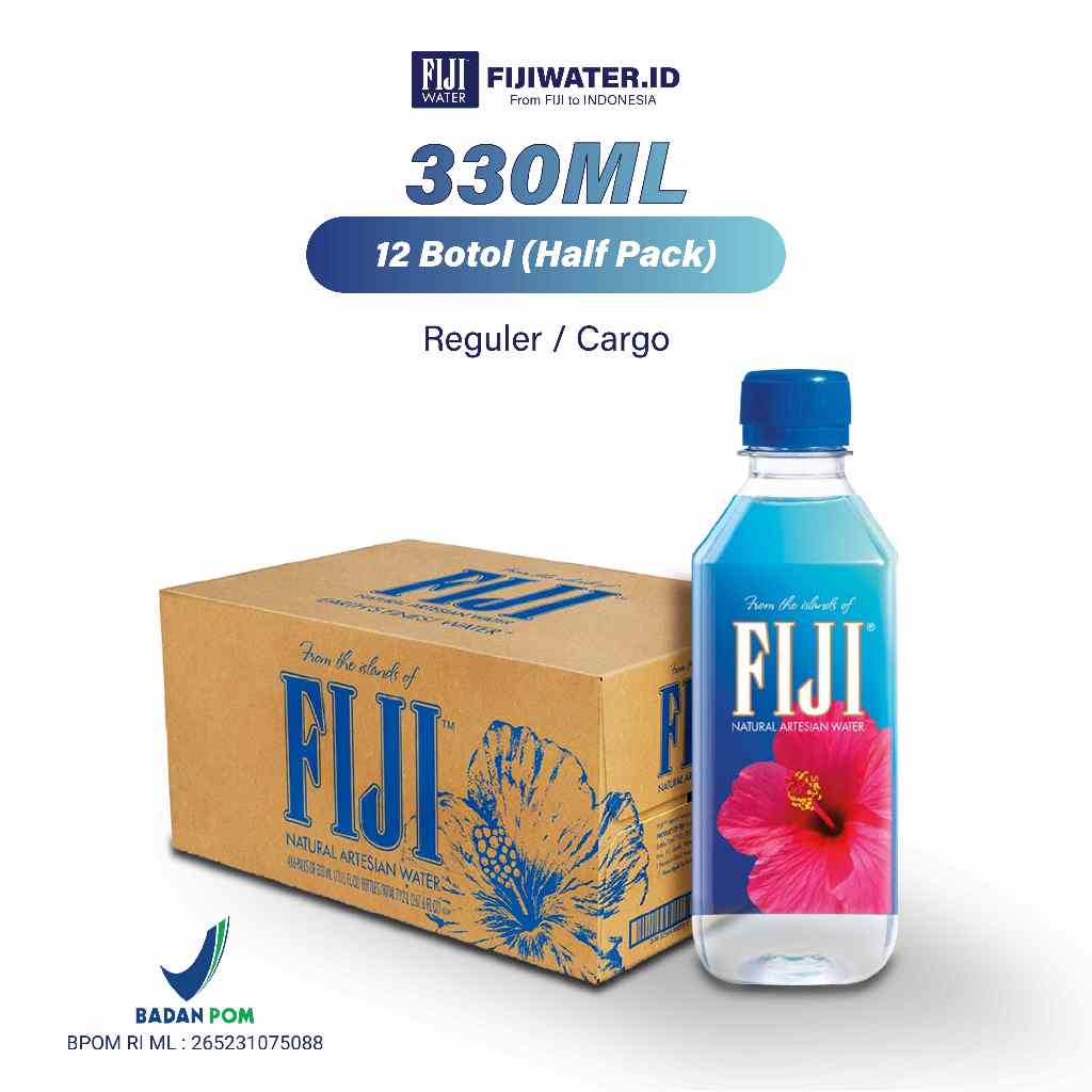 

[REG/CARGO] HALF CARTON AIR FIJI WATER NATURAL 330 ML (12 BOTTLES)