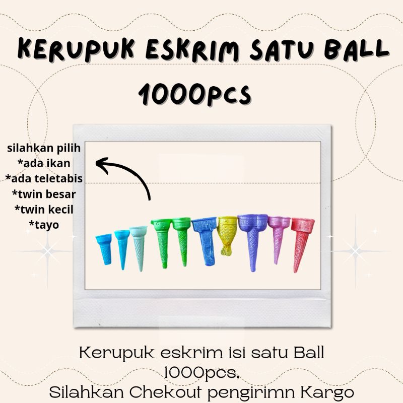 

KERUPUK ESKRIM ISI PERBALL CONE ESKRIM FREE BONUS