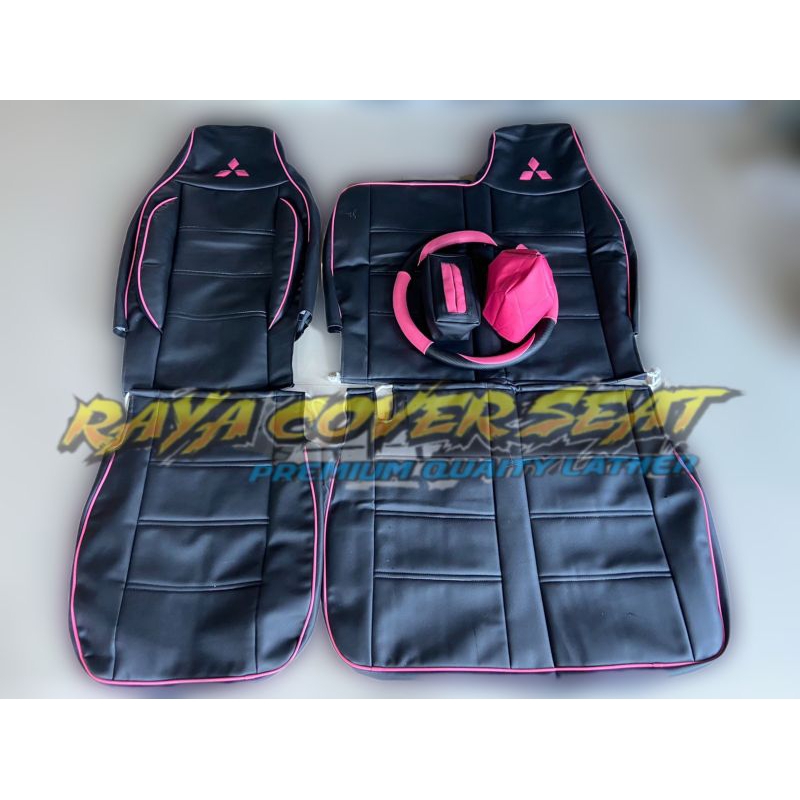 Lapis jok mobil truk, dump dan engkel mitsubishi canter motif simple logo