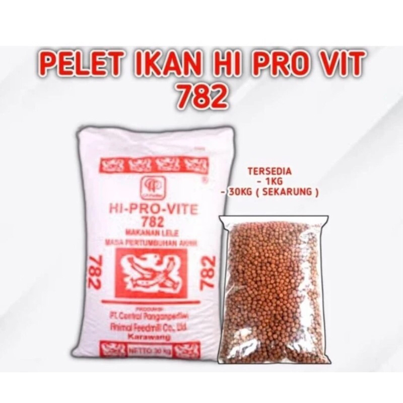 pelet ikan 782 20kg pakan ikan 782 hi pro vite 782 20kg