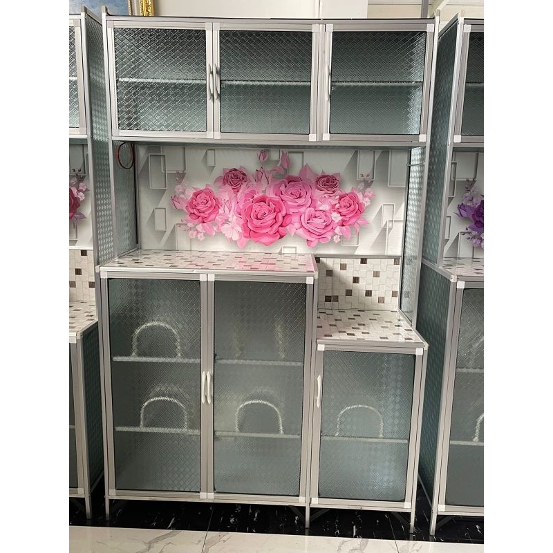 Meja Dapur Rak Piring Kaca