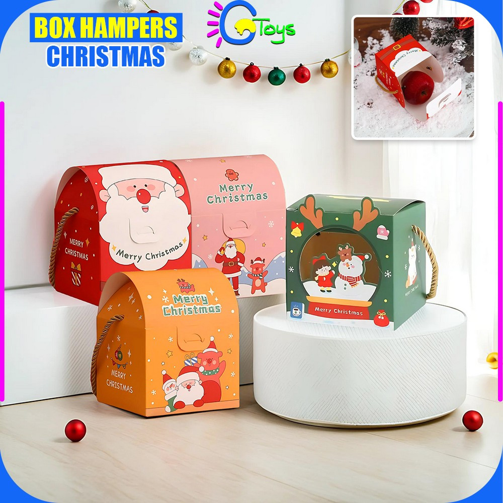 

CR-C1161 Goodie Bag Box Hampers Christmas / Kotak Hampers Natal / Kotak Kue Kering Kado Natal Box Cookies Xmas