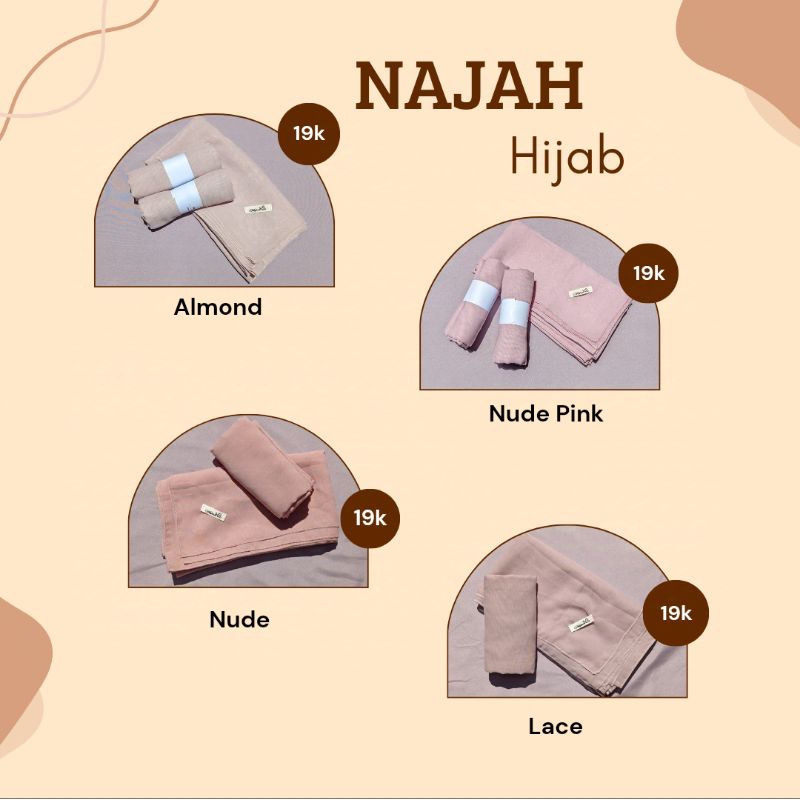 Najah Hijab - (Hijab Segiempat Daily Polycotton Premium)