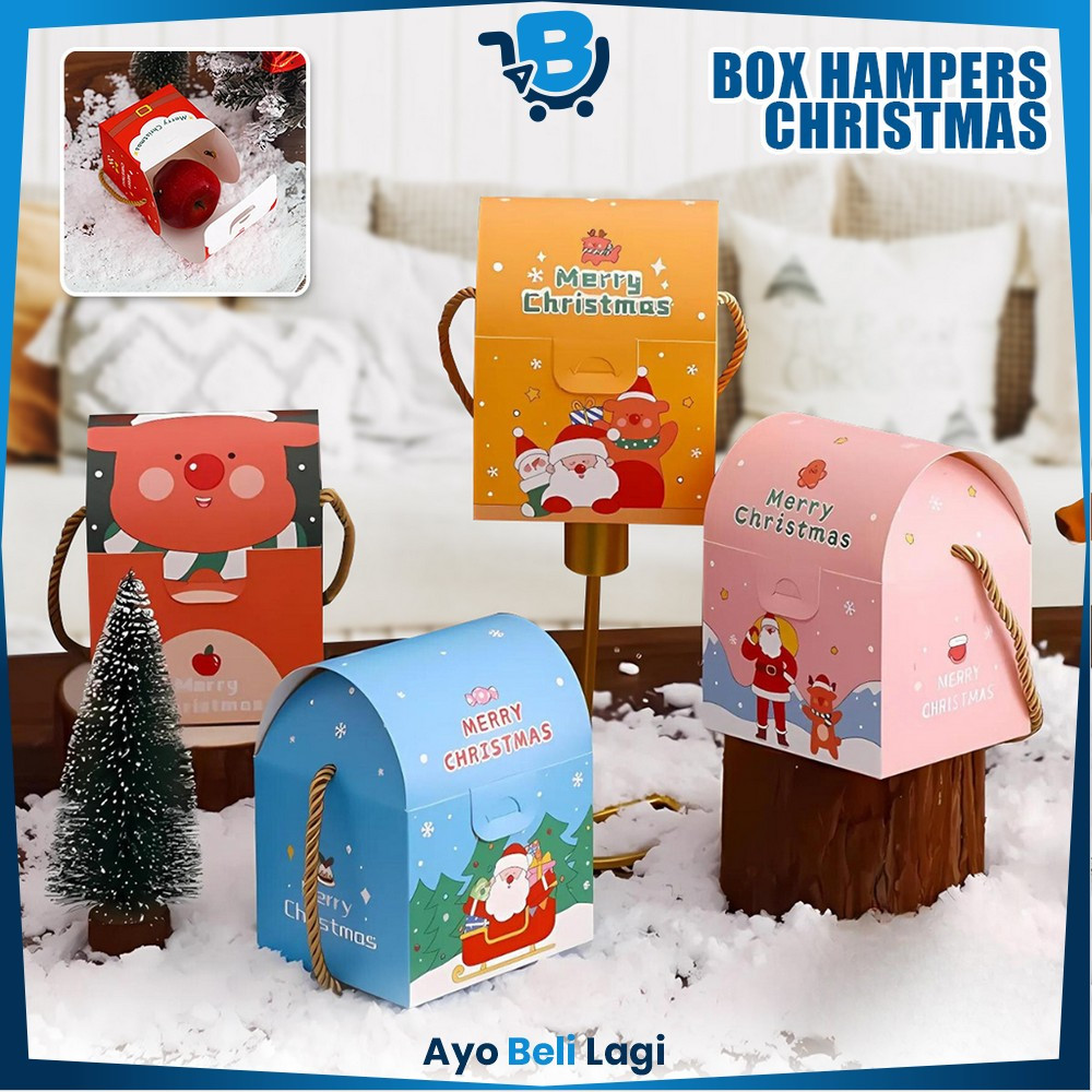 

Box Hampers Christmas Kotak Kue Kering Kado Natal / Kotak Hampers Natal Cookies Xmas Goodie Bag ABL C1161