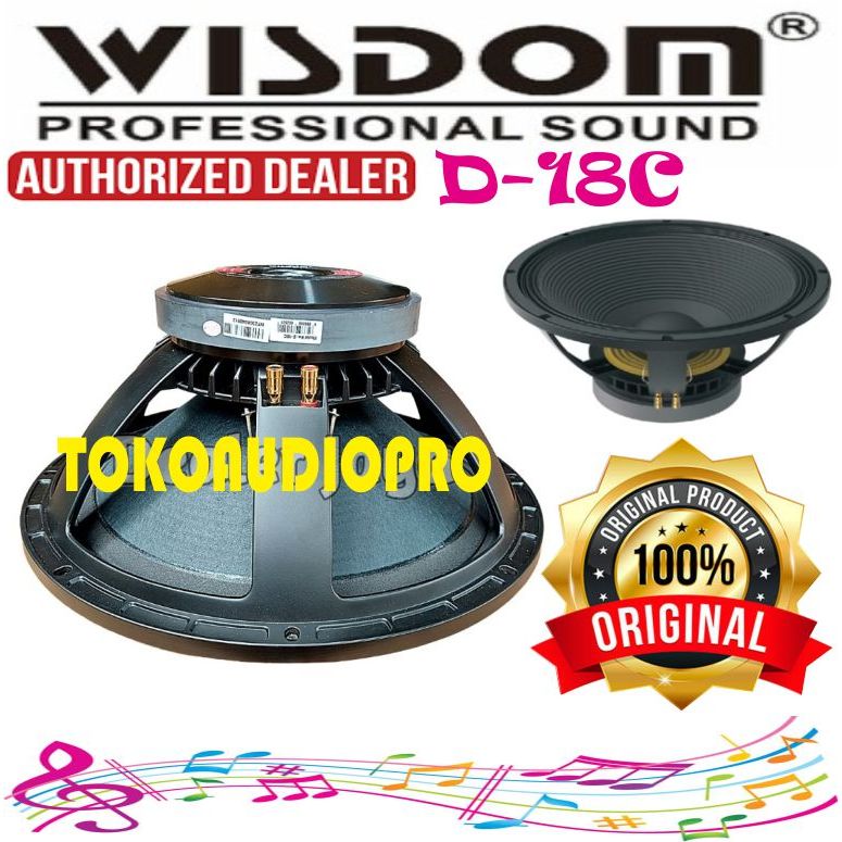 Speaker Component Wisdom D18C 18 Inch Speaker Component  D-18C Komponen Speaker