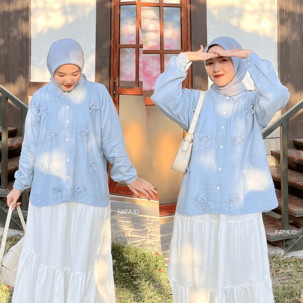 FAFA - PHARITA KEMEJA BLOUSE PITA WANITA POLO LINEN