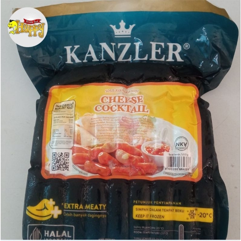 

Kanzler Sosis Cheese Coctail Beku Frozen 500 gram