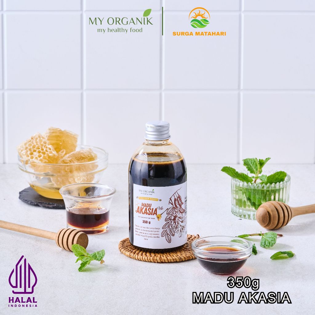 

My Organik Madu Murni Akasia 350gr Grade A Original Raw Honey Asli 100% Original