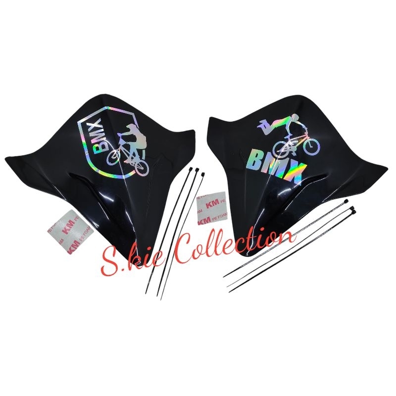 Visor Sepeda BMX Plus Stiker BMX Free Tali Ties Dan Double Tape Bisa Untuk Motor Beat 2017-2024