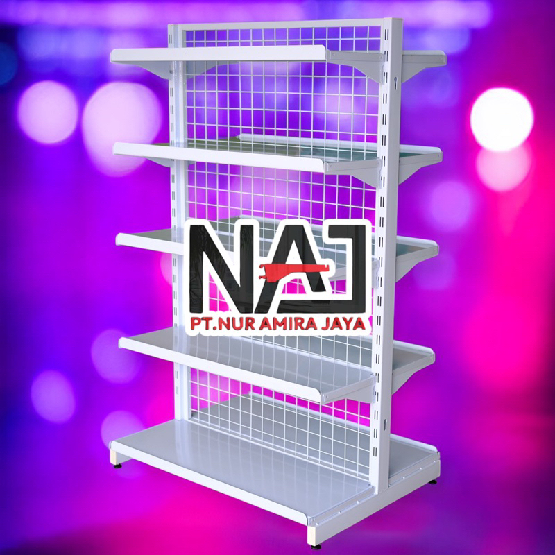 Rak Minimarket Double Star 5 Susun T. 150 Rak double minimarket Rak Double Minimarket termurah