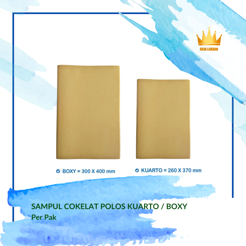 

Sampul buku coklat Samson polos/ Kuarto/ Boxy - Pak