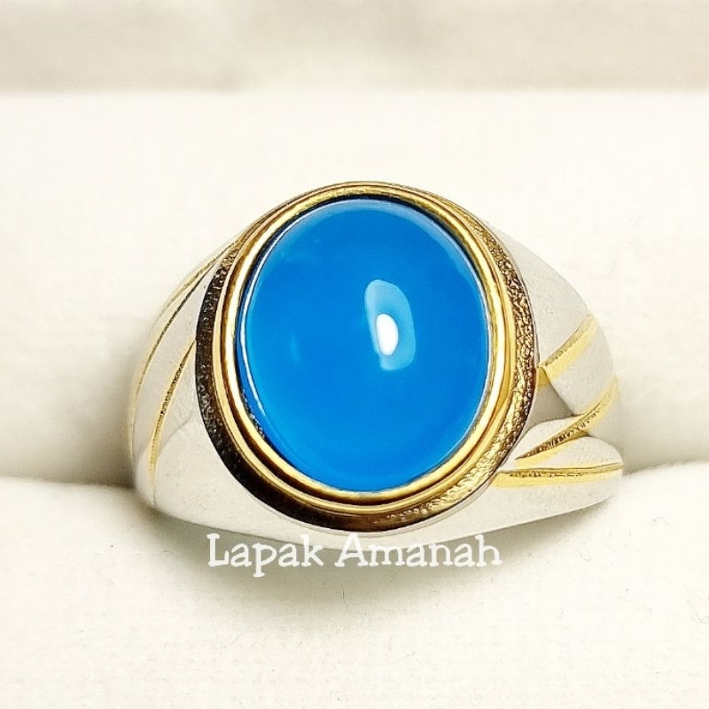 Cincin Batu Akik Asli Spirtus Minimalis Top Giwang