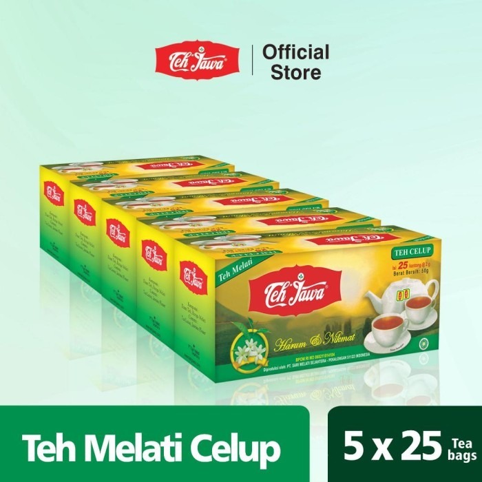 

[1 PAK] Teh Jawa Jasmine Tea 5 box X 25's - Teh Celup