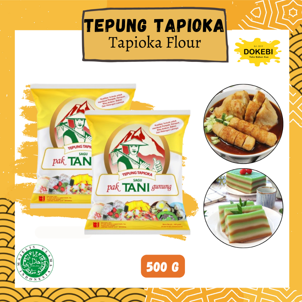 

Tepung Tapioka Cap Pak Tani 500g / Sagu Tani / Tapioca Flour