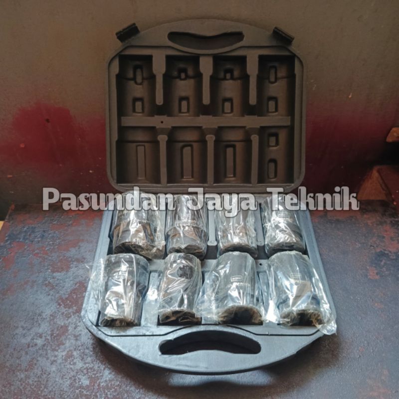 Socket 8 pcs Tjap Mata kunci shock impact 24 - 41 mm 1" DR 6PT