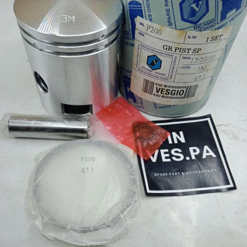 seher piston set 3M untuk vespa spartan excel 200cc