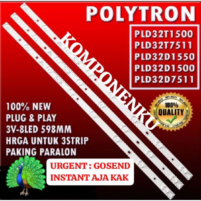BACKLIGHT TV POLYTRON 32 INC PLD32T1500 PLD32T7511 PLD32D1550 PLD32D7511PLD 32D1500 PLD 32T1500 32T7