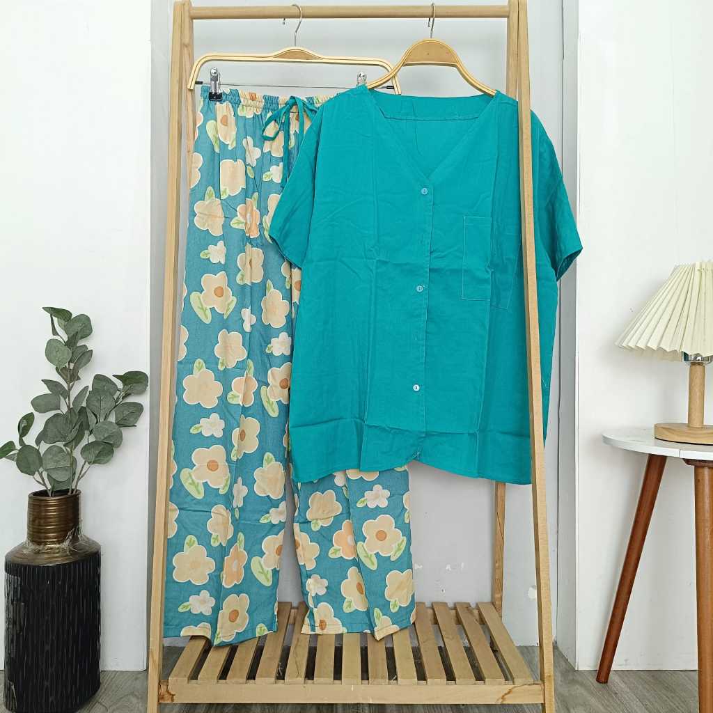 SETELAN RAYON ATASAN POLOS JUMBO