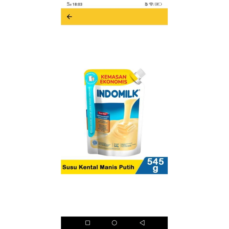 

Susu Indomilk 545g Pouch Putih