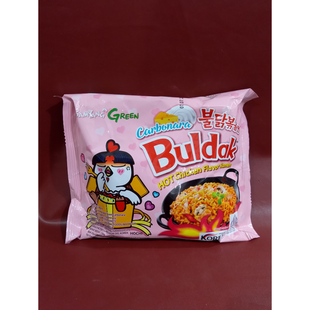 

Samyang Hot Chicken Ramen Carbonara 140g - Ramen Carbonara Pedas Samyang