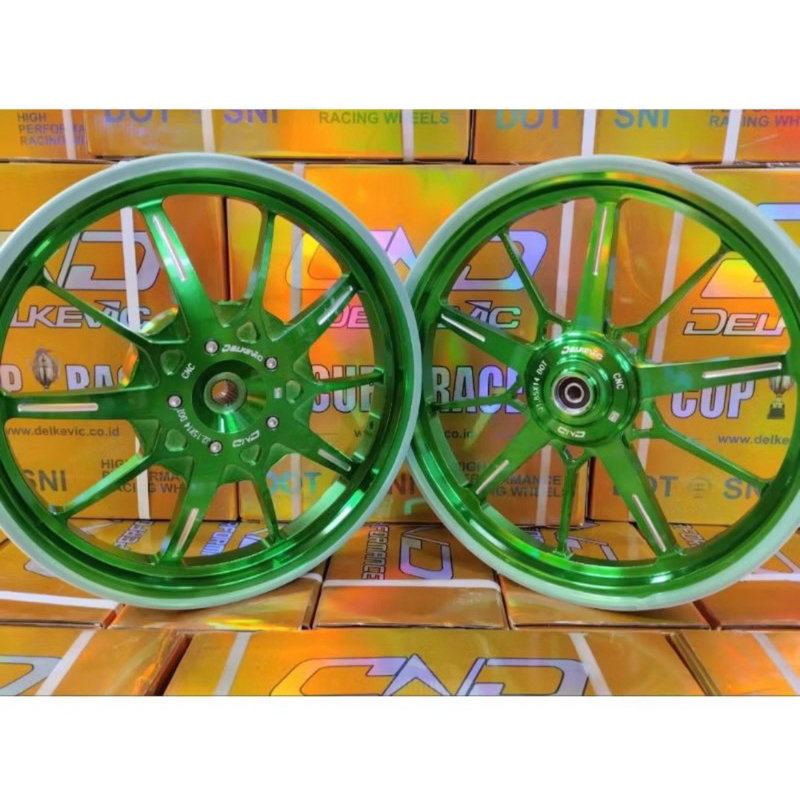 pesanan velg PNP PCX160 hijau set piringan depan belakang