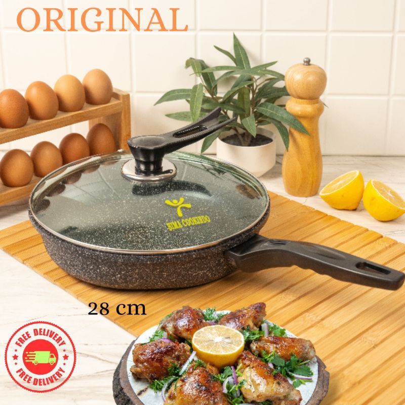 Wajan frypan granit BIMA COOKINDO 28 cm | fry pan anti lengket serbaguna