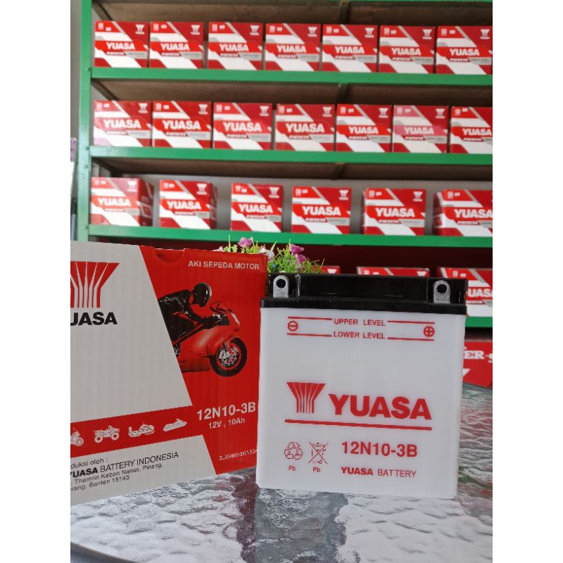 Aki Motor YUASA 12N0-3B 12.V 10.AH Aki motor Viar Roda 3, Strum ikan dll