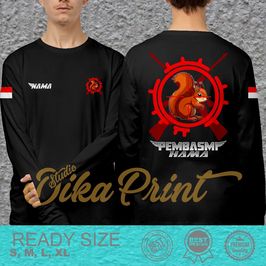 Kaos Pemburu Hama Tupai Indonesia Bahan Nyaman Dan Adem