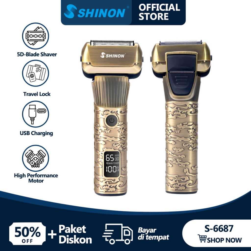 SHINON S-6687 Pencukur Kumis Elektrik Shaver Kumis Alat Cukur Jenggot Trimmer Janggut Beard Trimmer 