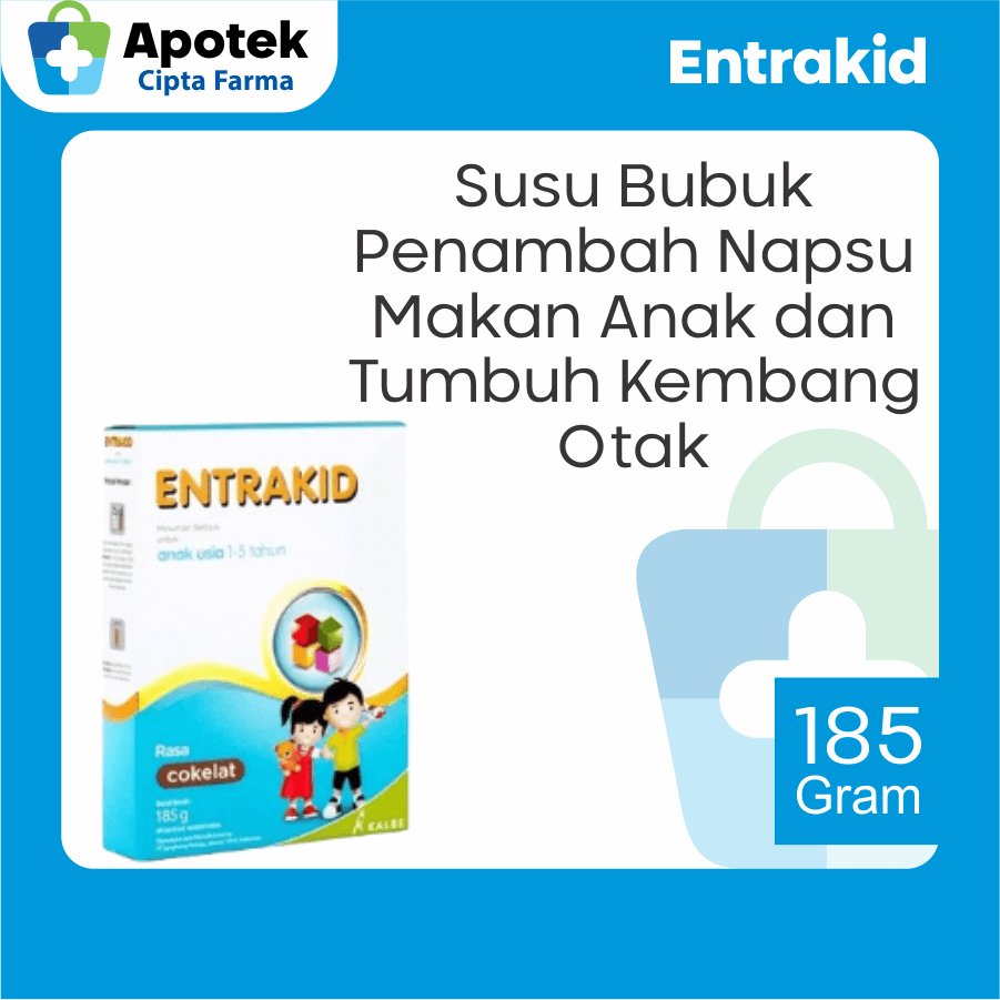 

Entrakid Coklat Susu Bubuk Anak Omega 3 Dha Susu Penambah Nafsu Makan dan Tumbuh Kembang Anak