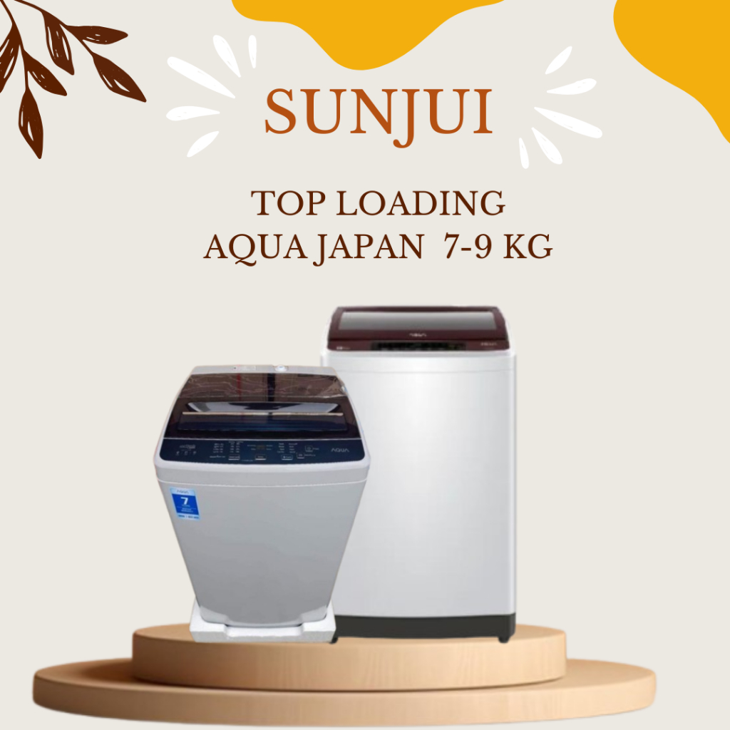 MESIN CUCI 1 TABUNG TOP LOADING AQUA JAPAN