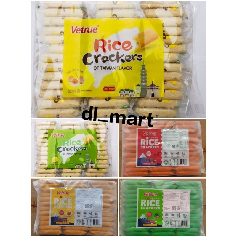 

Vetrue Japanese Taiwan Rice Crispy Crackers Krekers BESAR Beras Aneka Rasa Lobster Pedas Vegetable Salted Egg Yolk Cheese 320g / 300g